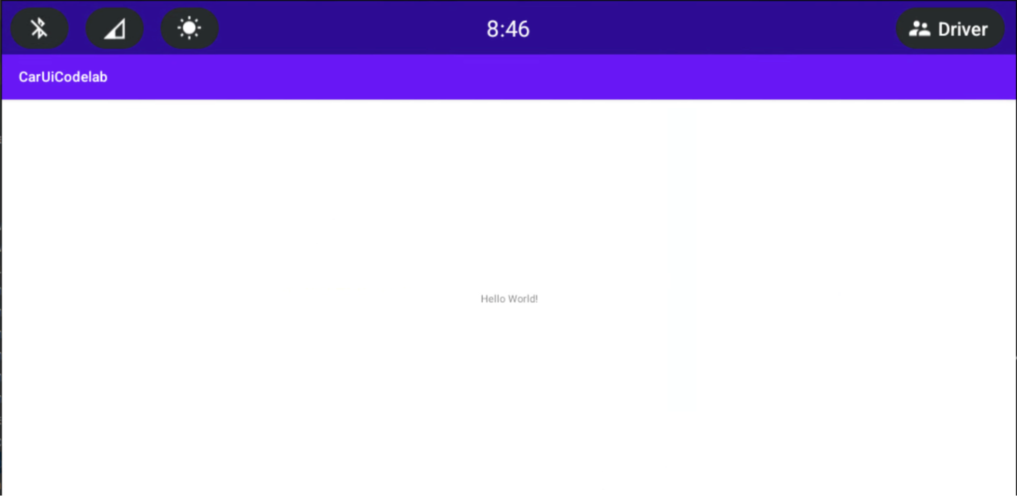 Open new CarUiCodelab app