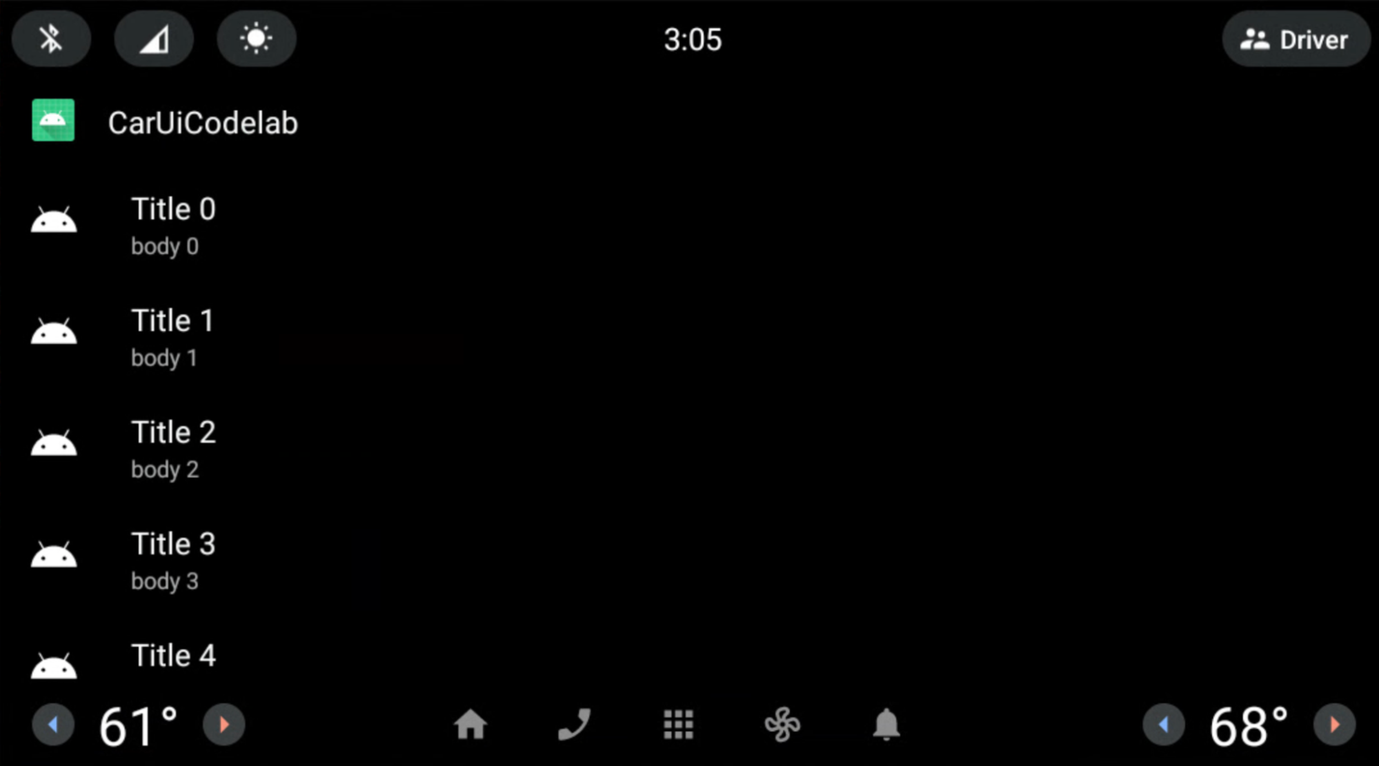CarUiRecyclerView with no scrollbar