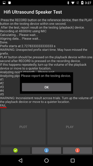 Reference device with dialog