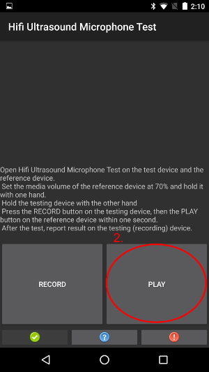 Press PLAY on the reference device
