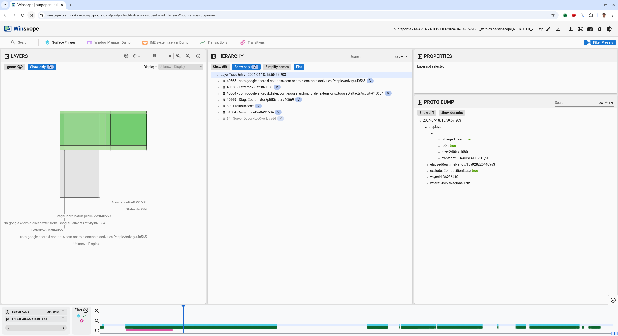 Screen before flicker