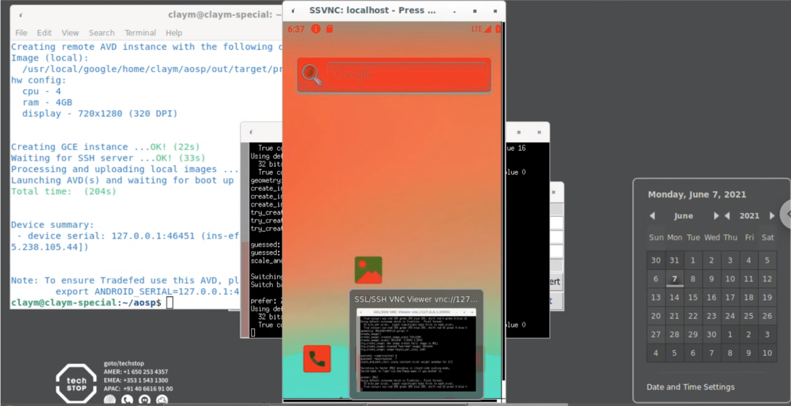 Example of a successful color
change
